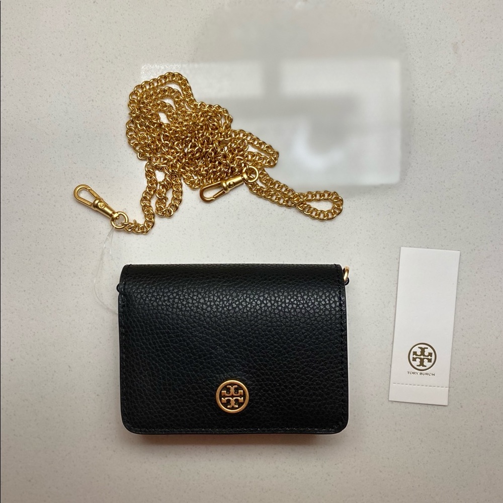 NWT! Tory Burch Nano Leather Wallet on a Chain